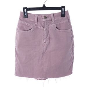 Hollister Ultra High Rise Purple Womens Size 0 Denim Raw Hem Skirt